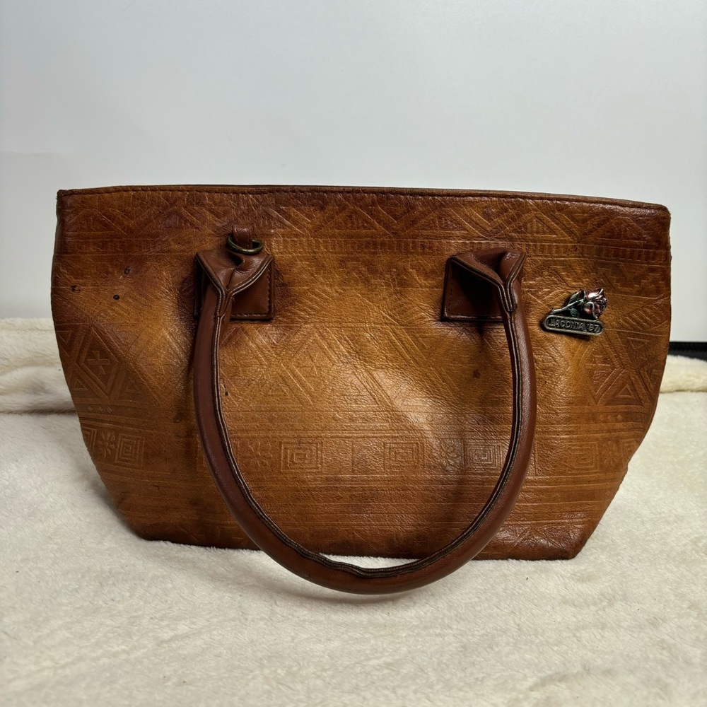 90’s Maggie Lawrence Collection Brown Leather Hand Bag